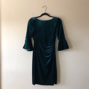 Vince Camuto green velvet dress